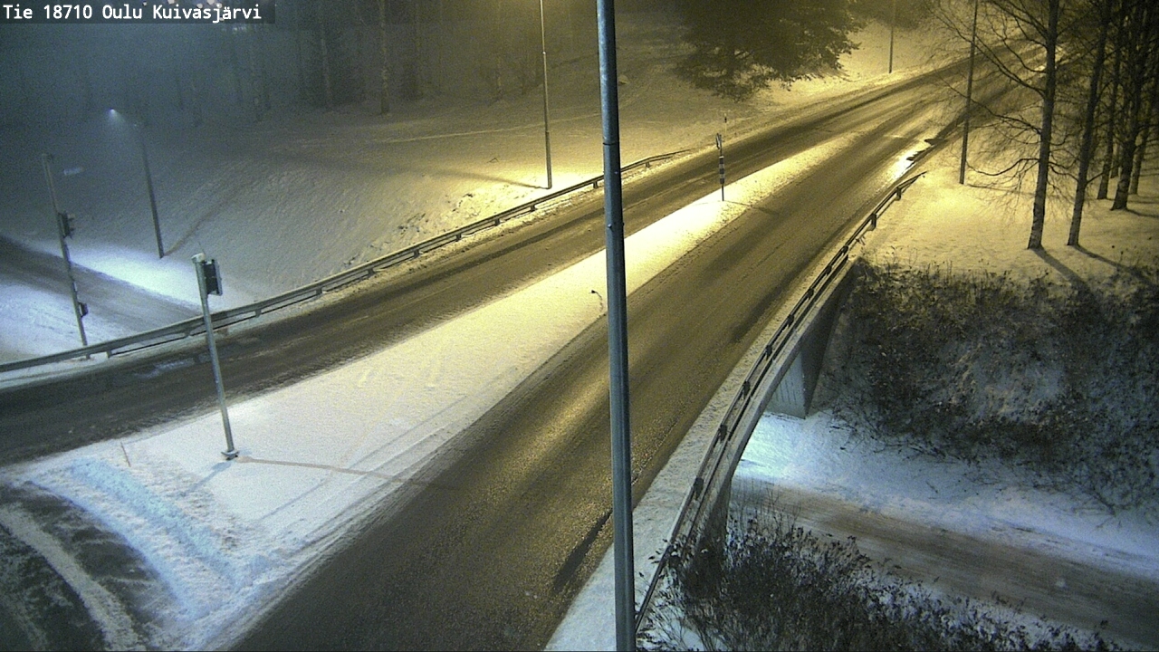 Weather Camera Image väg 18710 Oulu Kuivasjärvi, Oulu, Pohjois-Pohjanmaa