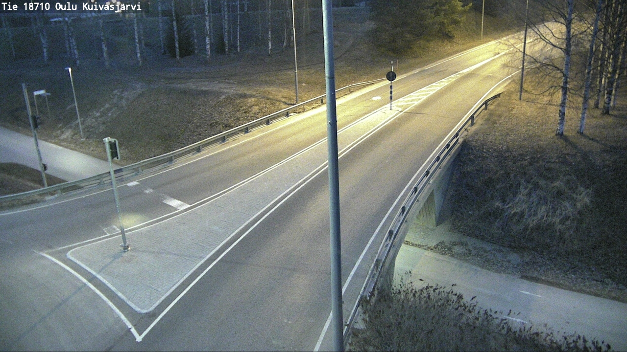Weather Camera Image väg 18710 Oulu Kuivasjärvi, Oulu, Pohjois-Pohjanmaa