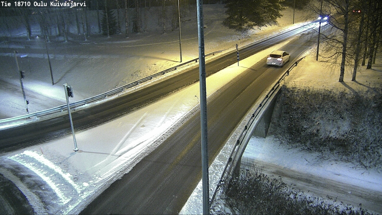 Weather Camera Image väg 18710 Oulu Kuivasjärvi, Oulu, Pohjois-Pohjanmaa