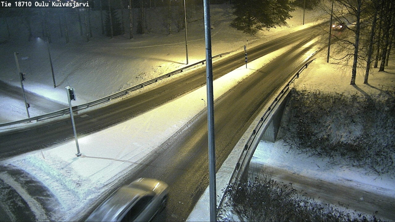 Weather Camera Image väg 18710 Oulu Kuivasjärvi, Oulu, Pohjois-Pohjanmaa