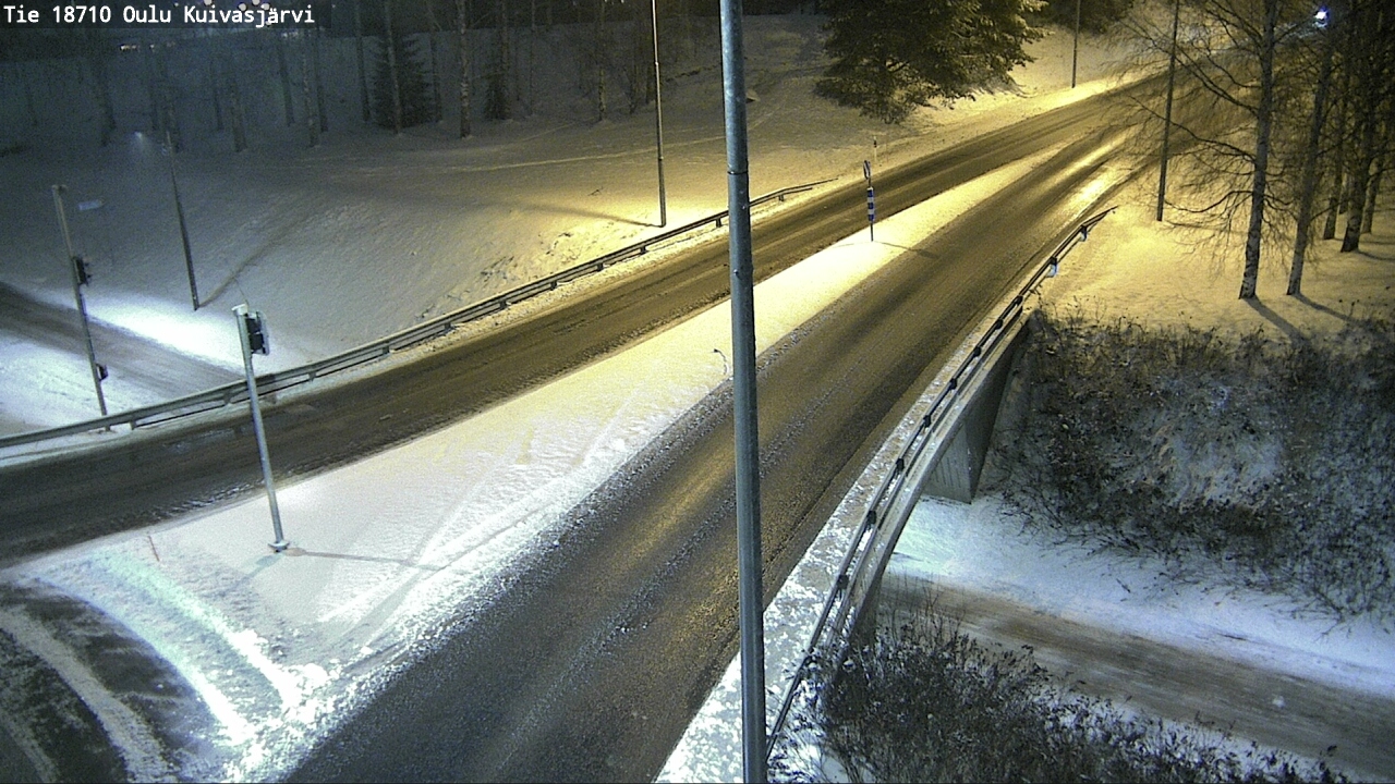 Weather Camera Image väg 18710 Oulu Kuivasjärvi, Oulu, Pohjois-Pohjanmaa