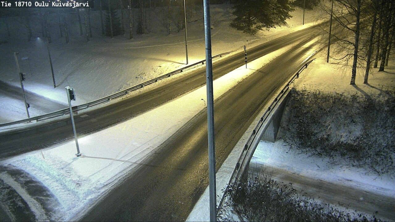 Weather Camera Image väg 18710 Oulu Kuivasjärvi, Oulu, Pohjois-Pohjanmaa