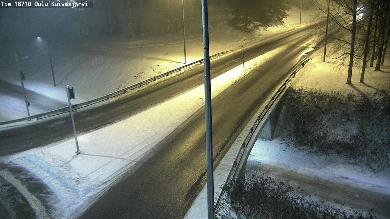 Weather Camera Image väg 18710 Oulu Kuivasjärvi, Oulu, Pohjois-Pohjanmaa