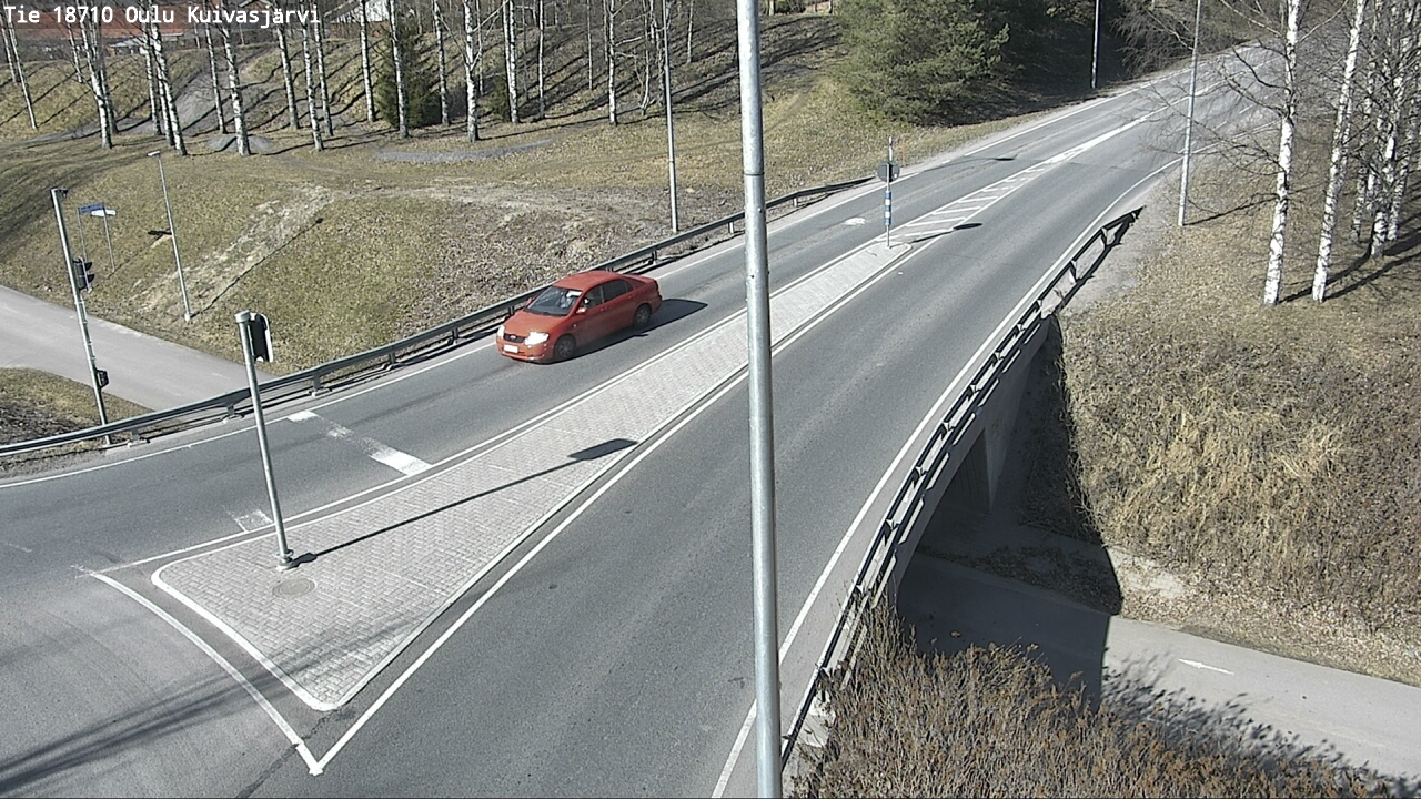 Weather Camera Image väg 18710 Oulu Kuivasjärvi, Oulu, Pohjois-Pohjanmaa