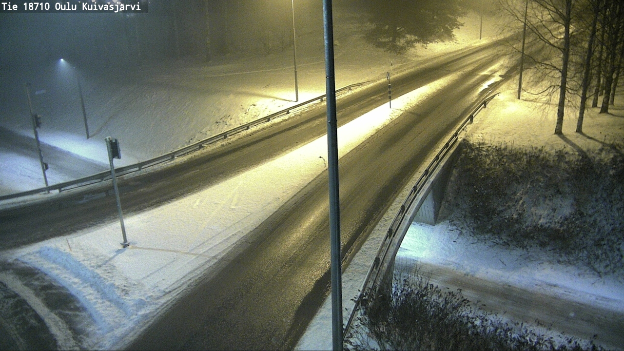 Weather Camera Image väg 18710 Oulu Kuivasjärvi, Oulu, Pohjois-Pohjanmaa