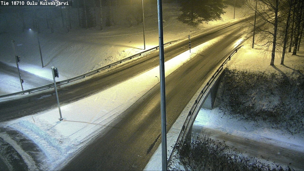 Weather Camera Image väg 18710 Oulu Kuivasjärvi, Oulu, Pohjois-Pohjanmaa