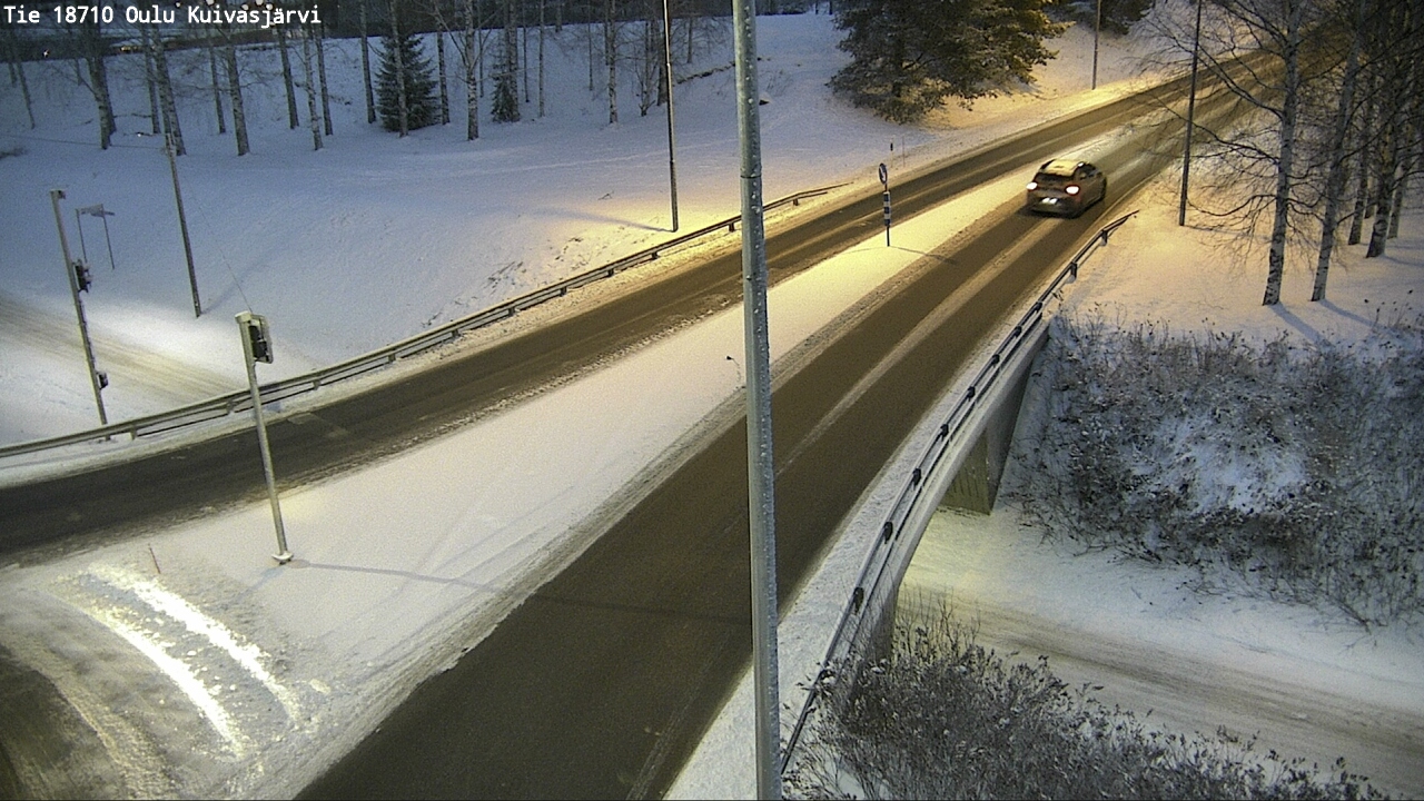 Weather Camera Image väg 18710 Oulu Kuivasjärvi, Oulu, Pohjois-Pohjanmaa