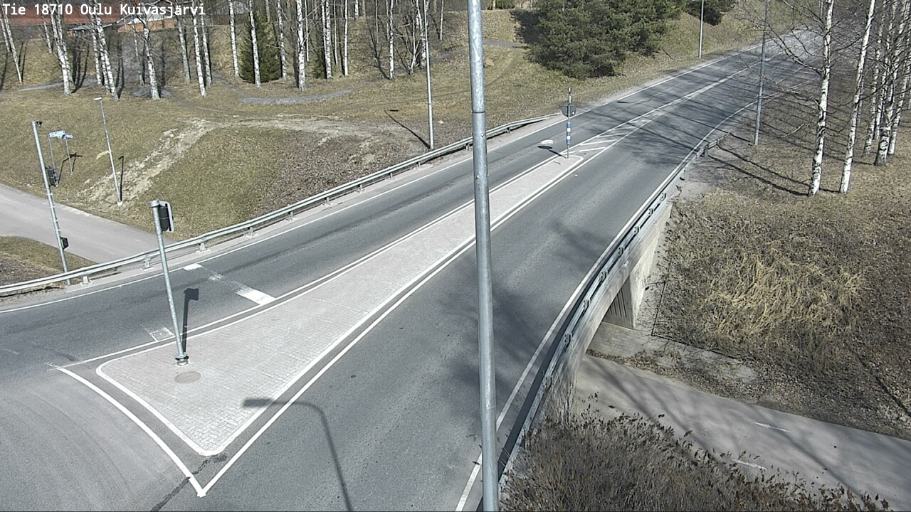 Weather Camera Image väg 18710 Oulu Kuivasjärvi, Oulu, Pohjois-Pohjanmaa