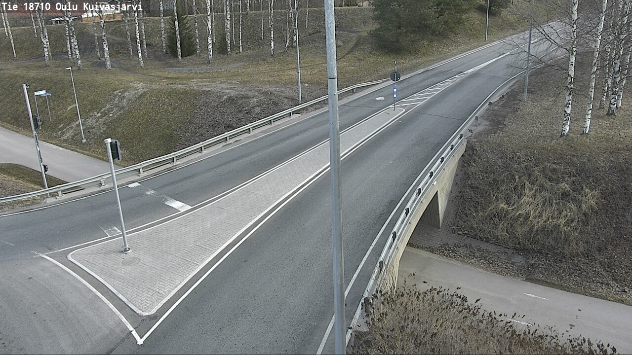 Weather Camera Image väg 18710 Oulu Kuivasjärvi, Oulu, Pohjois-Pohjanmaa