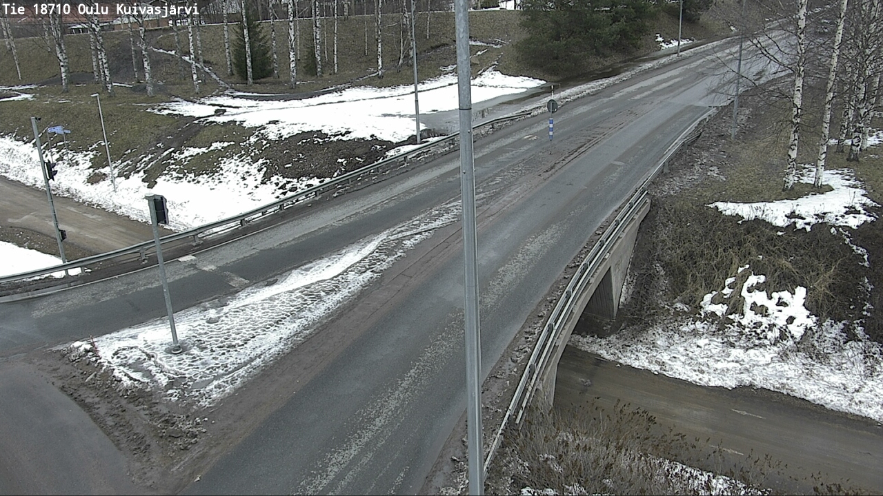 Weather Camera Image väg 18710 Oulu Kuivasjärvi, Oulu, Pohjois-Pohjanmaa