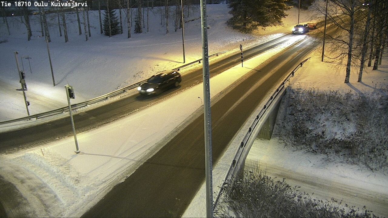 Weather Camera Image väg 18710 Oulu Kuivasjärvi, Oulu, Pohjois-Pohjanmaa