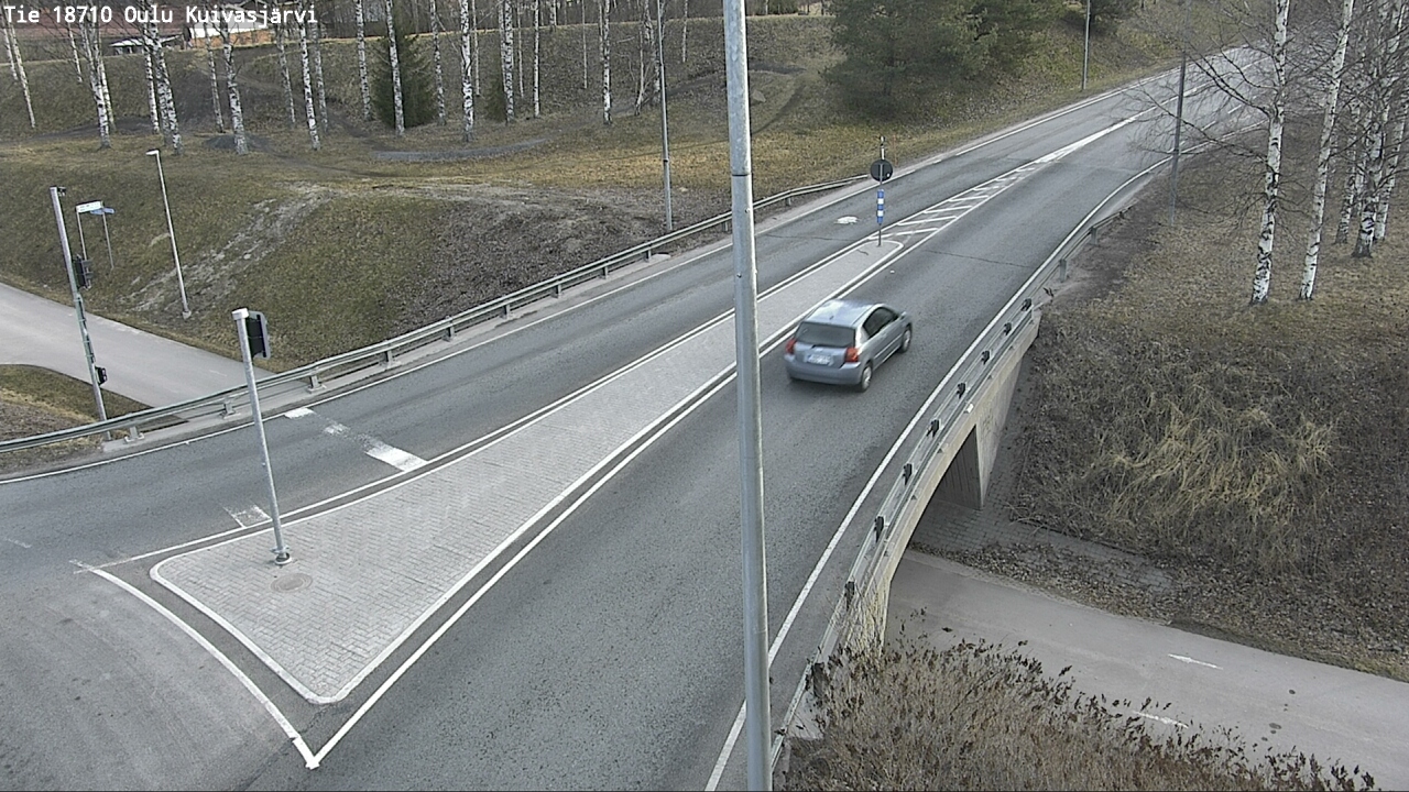 Weather Camera Image väg 18710 Oulu Kuivasjärvi, Oulu, Pohjois-Pohjanmaa