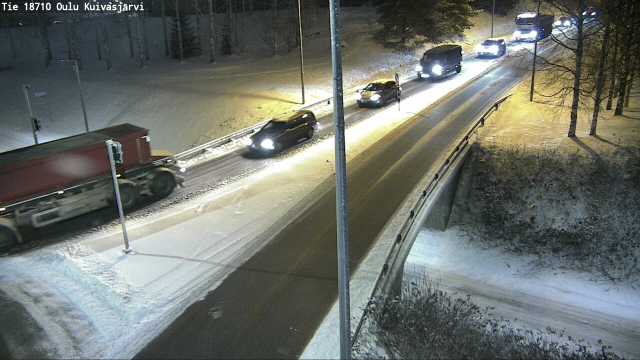 Weather Camera Image väg 18710 Oulu Kuivasjärvi, Oulu, Pohjois-Pohjanmaa