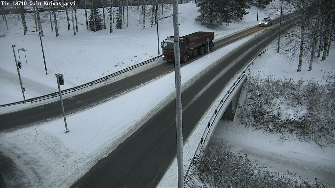Weather Camera Image väg 18710 Oulu Kuivasjärvi, Oulu, Pohjois-Pohjanmaa