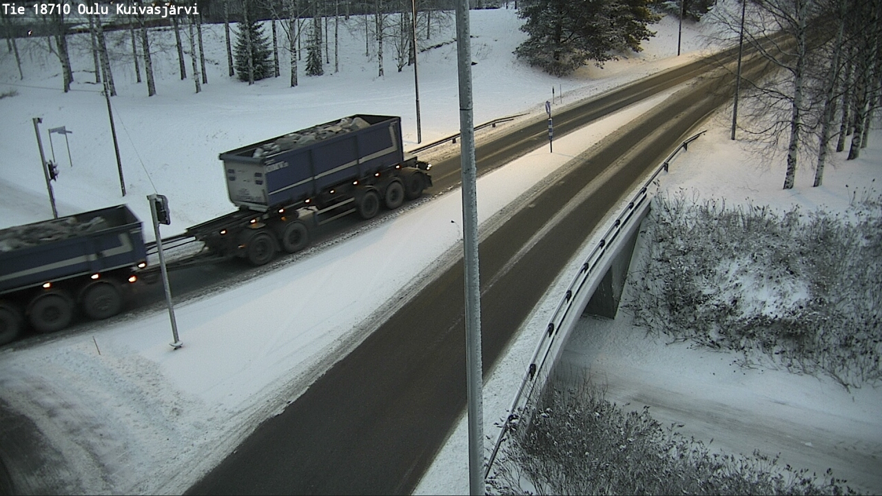 Weather Camera Image väg 18710 Oulu Kuivasjärvi, Oulu, Pohjois-Pohjanmaa