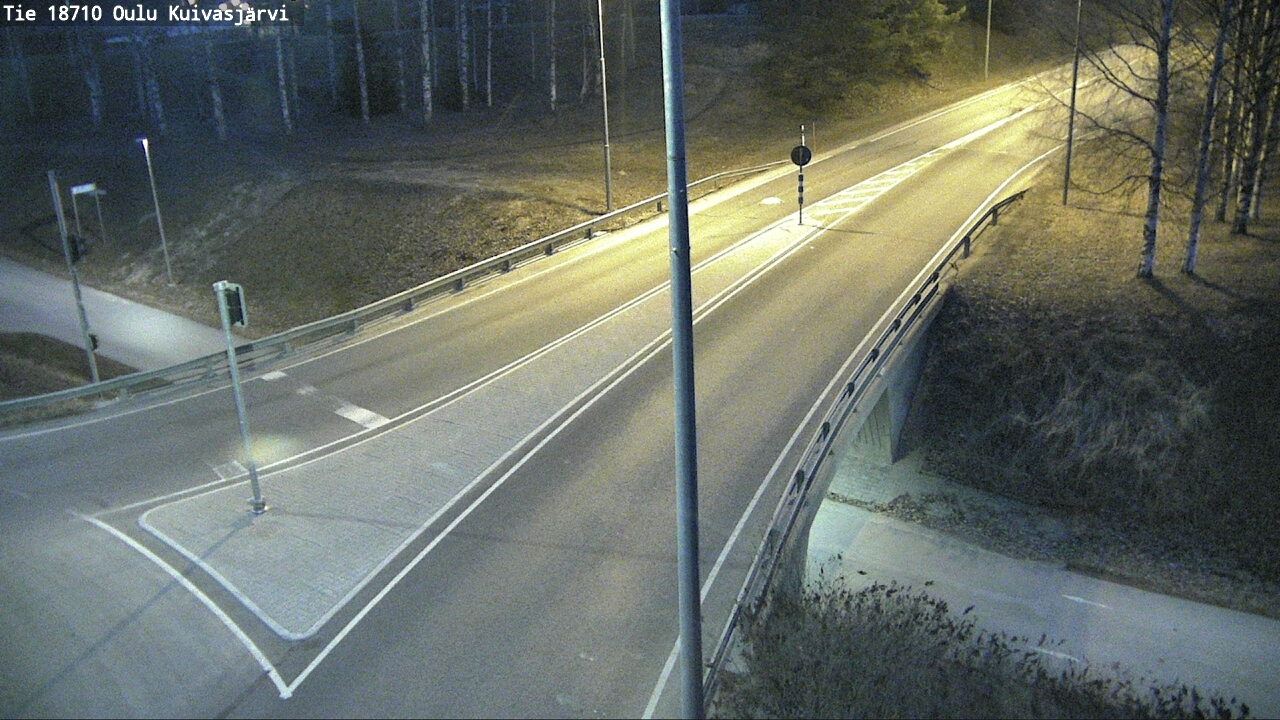 Weather Camera Image väg 18710 Oulu Kuivasjärvi, Oulu, Pohjois-Pohjanmaa