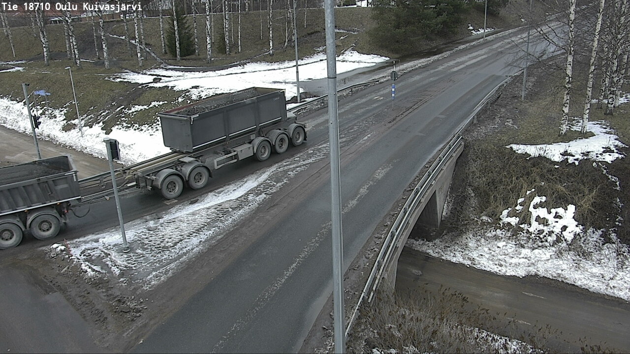 Weather Camera Image väg 18710 Oulu Kuivasjärvi, Oulu, Pohjois-Pohjanmaa