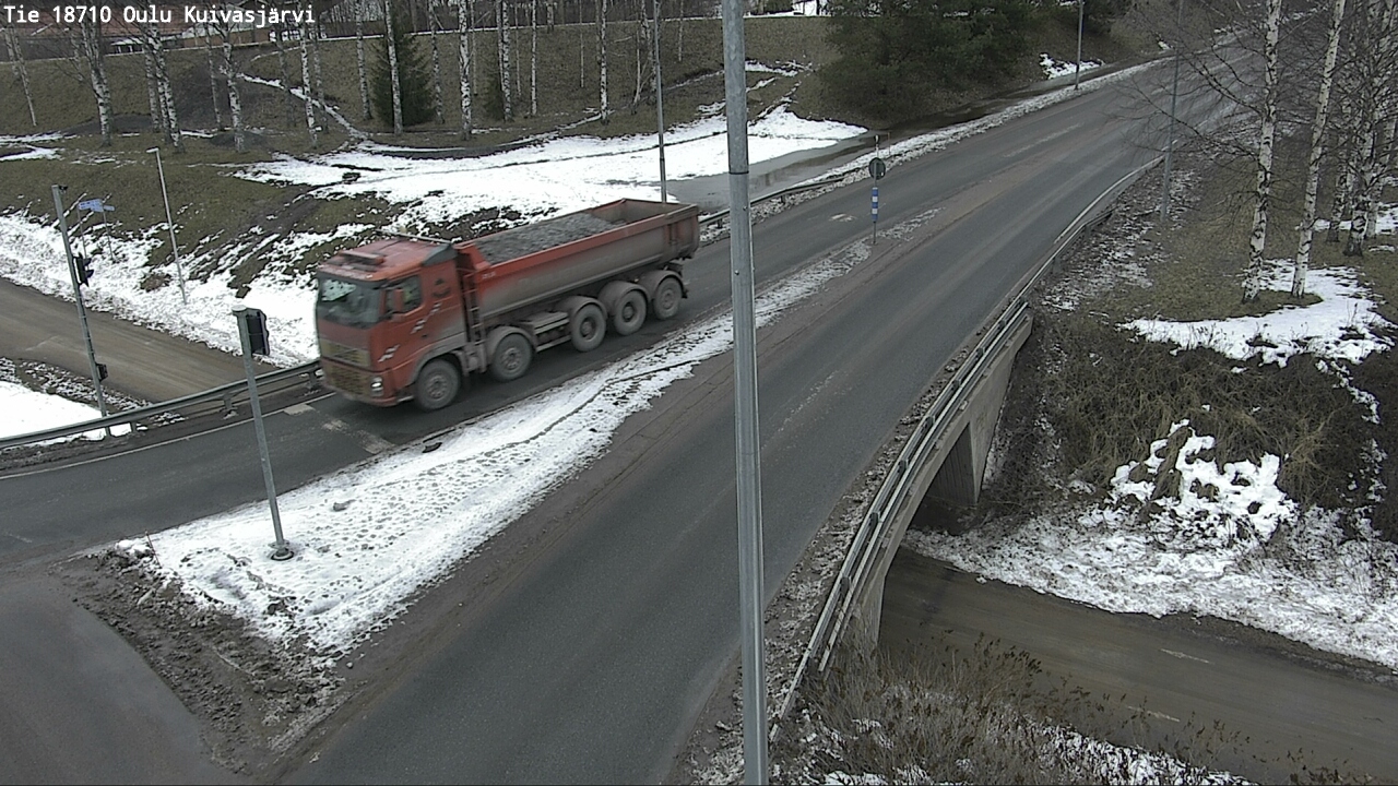 Weather Camera Image väg 18710 Oulu Kuivasjärvi, Oulu, Pohjois-Pohjanmaa