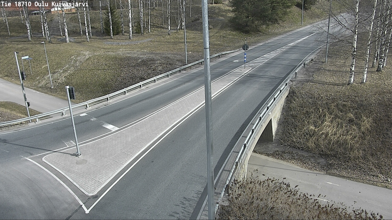 Weather Camera Image väg 18710 Oulu Kuivasjärvi, Oulu, Pohjois-Pohjanmaa