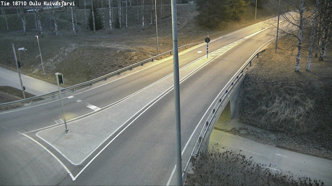 Weather Camera Image väg 18710 Oulu Kuivasjärvi, Oulu, Pohjois-Pohjanmaa
