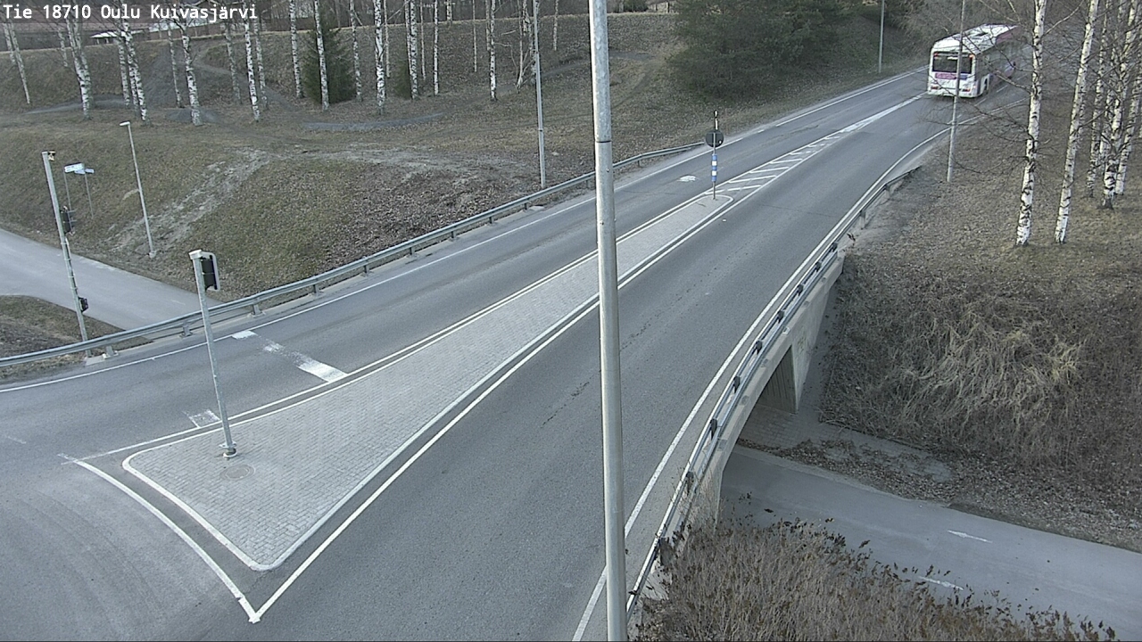 Weather Camera Image väg 18710 Oulu Kuivasjärvi, Oulu, Pohjois-Pohjanmaa