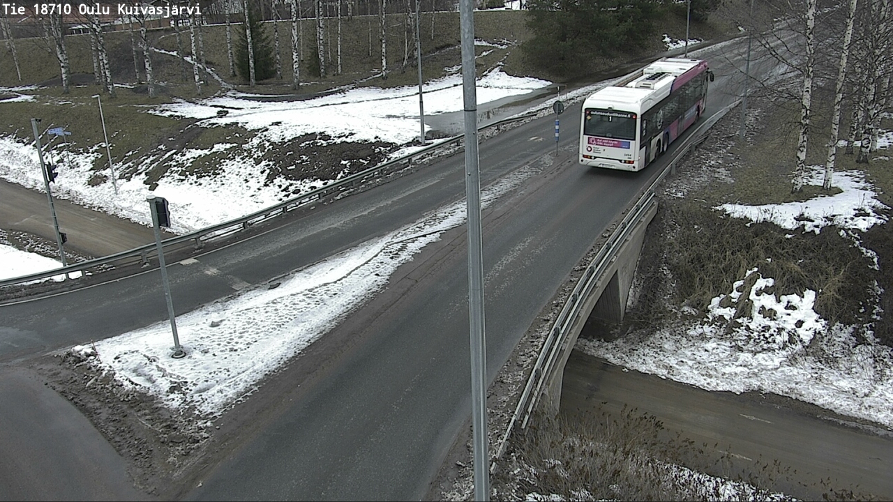 Weather Camera Image väg 18710 Oulu Kuivasjärvi, Oulu, Pohjois-Pohjanmaa