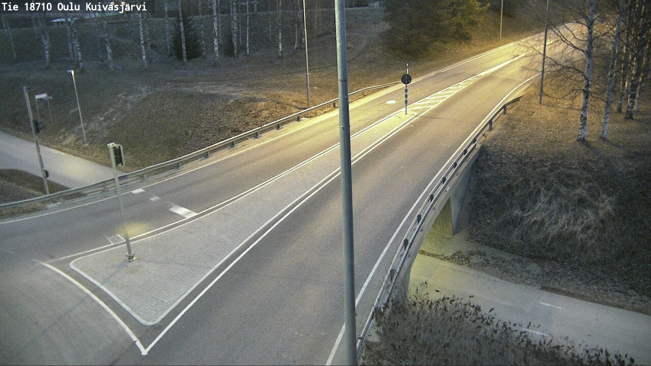 Weather Camera Image väg 18710 Oulu Kuivasjärvi, Oulu, Pohjois-Pohjanmaa