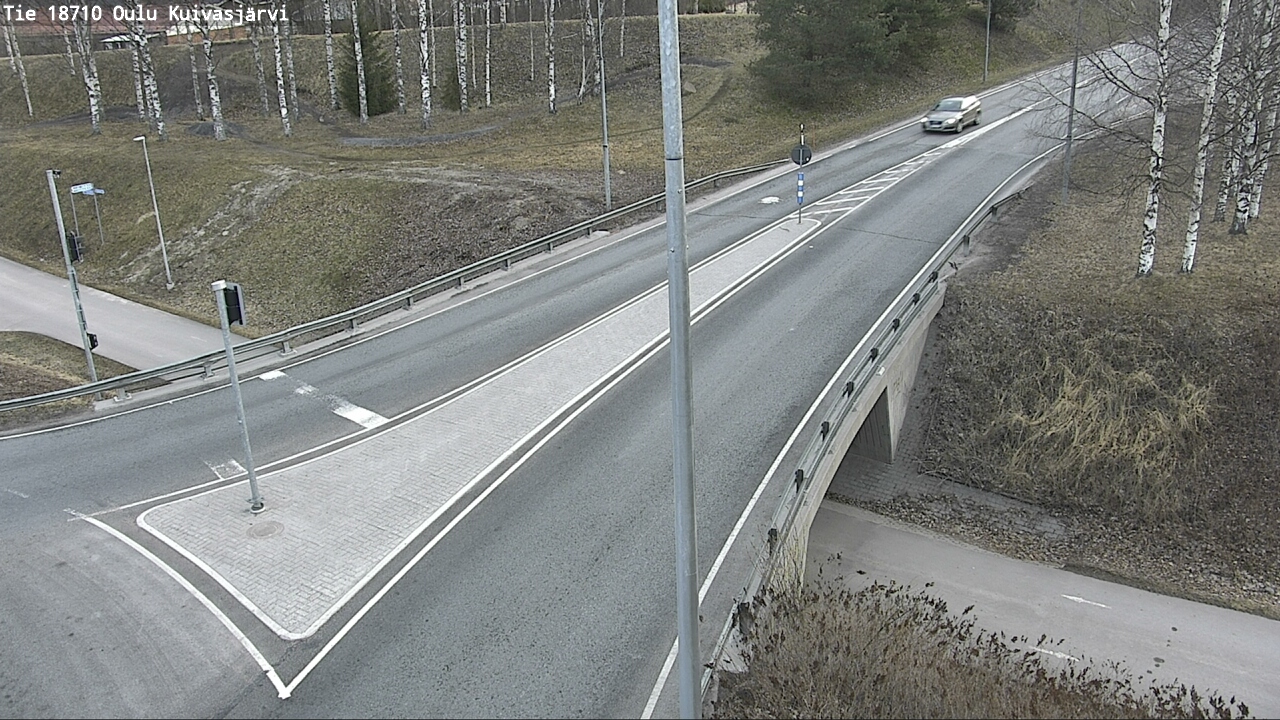 Weather Camera Image väg 18710 Oulu Kuivasjärvi, Oulu, Pohjois-Pohjanmaa