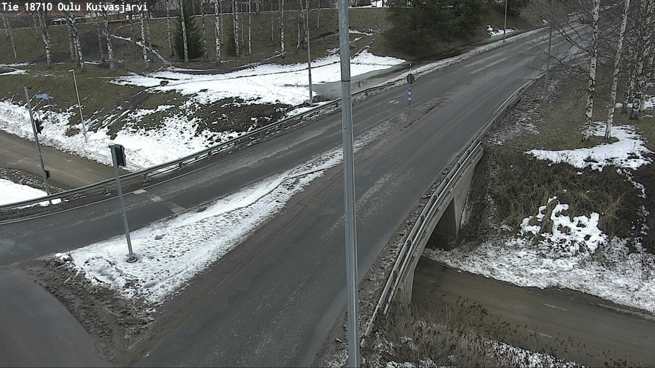 Weather Camera Image väg 18710 Oulu Kuivasjärvi, Oulu, Pohjois-Pohjanmaa