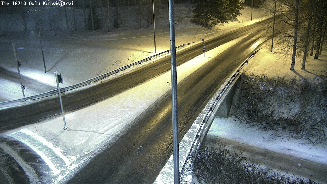 Weather Camera Image väg 18710 Oulu Kuivasjärvi, Oulu, Pohjois-Pohjanmaa