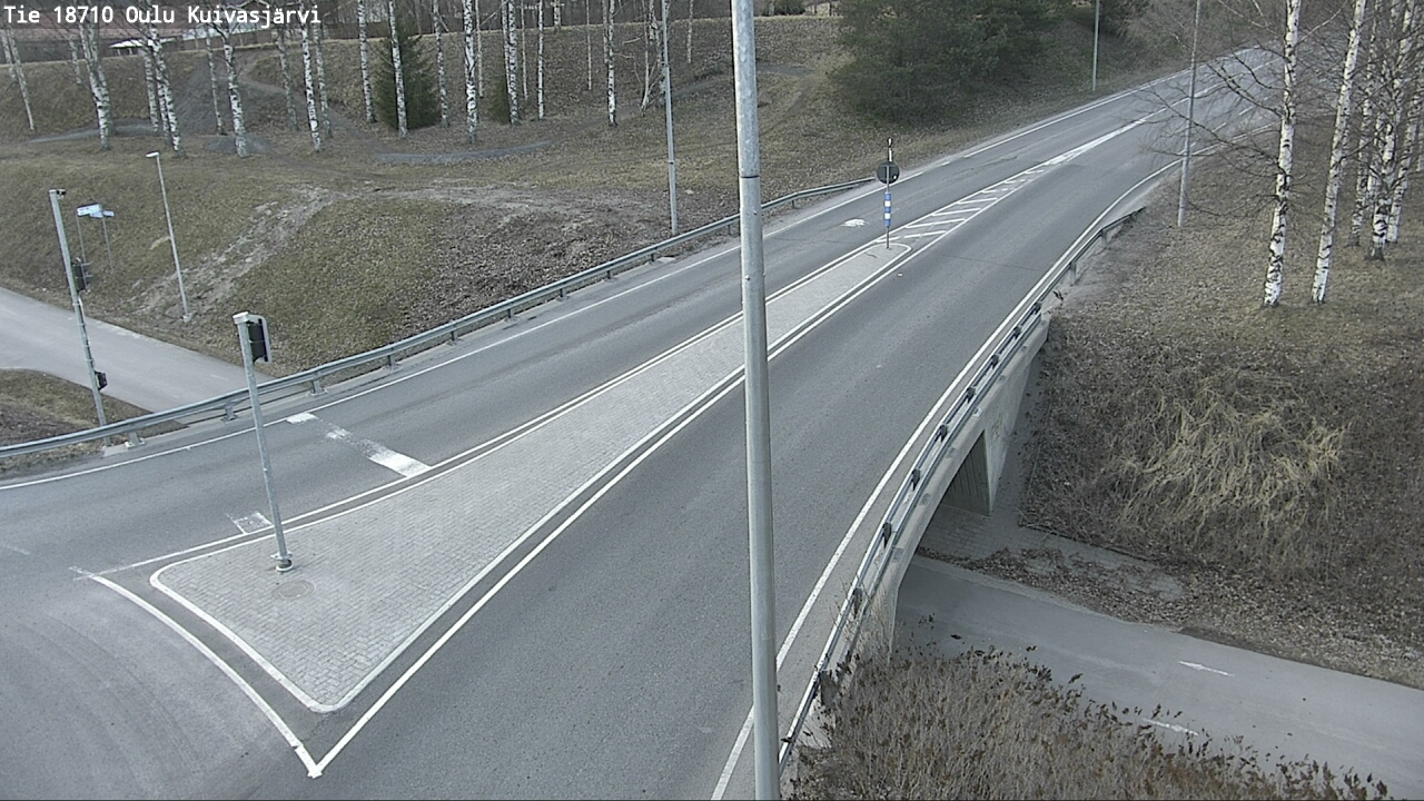 Weather Camera Image väg 18710 Oulu Kuivasjärvi, Oulu, Pohjois-Pohjanmaa
