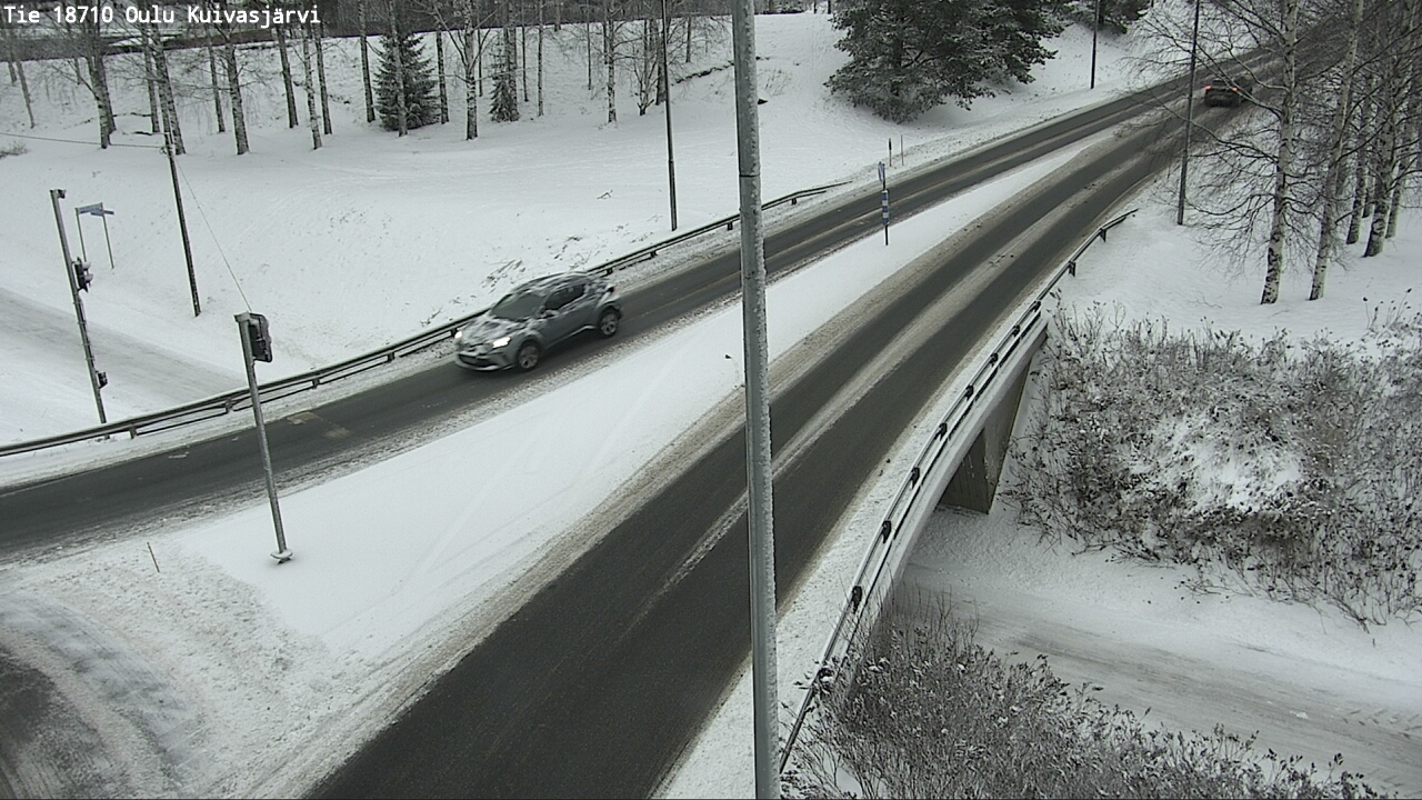 Weather Camera Image väg 18710 Oulu Kuivasjärvi, Oulu, Pohjois-Pohjanmaa