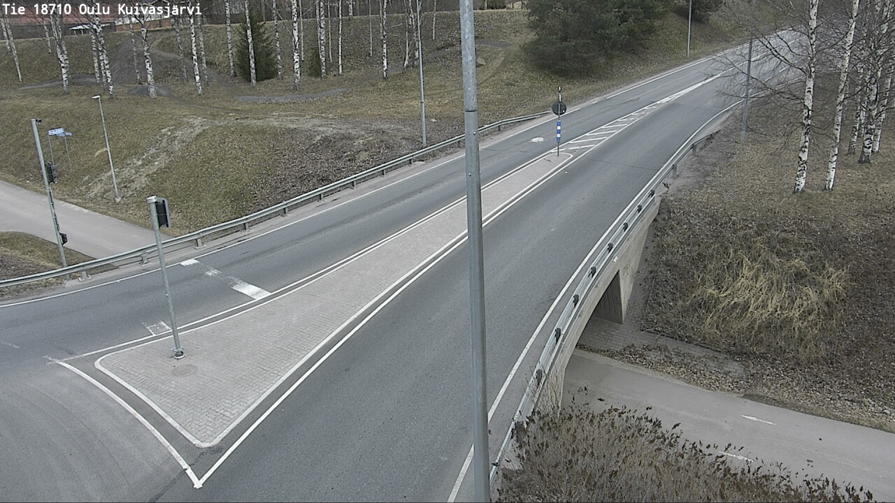 Weather Camera Image väg 18710 Oulu Kuivasjärvi, Oulu, Pohjois-Pohjanmaa