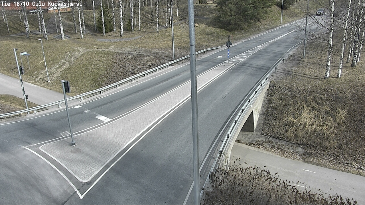 Weather Camera Image väg 18710 Oulu Kuivasjärvi, Oulu, Pohjois-Pohjanmaa