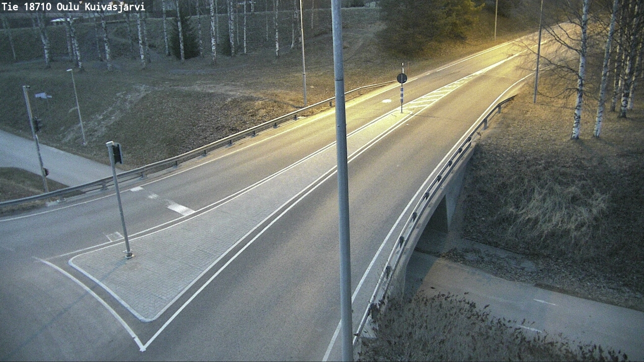 Weather Camera Image väg 18710 Oulu Kuivasjärvi, Oulu, Pohjois-Pohjanmaa