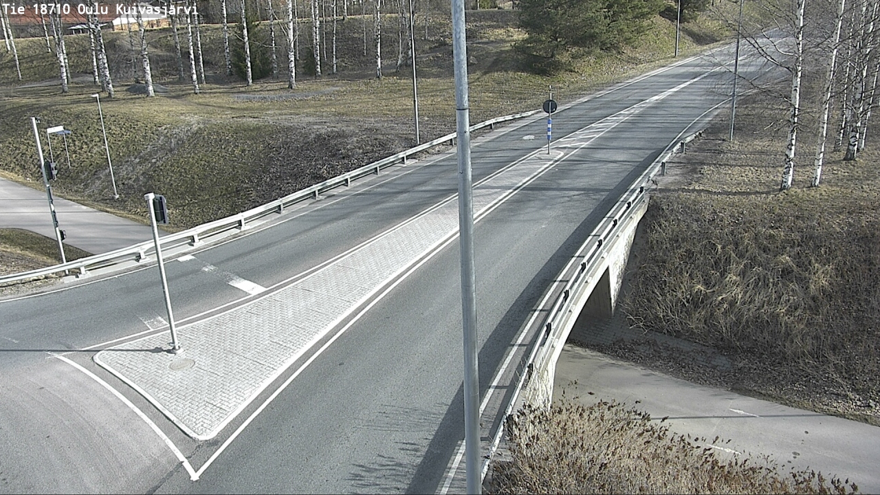 Weather Camera Image väg 18710 Oulu Kuivasjärvi, Oulu, Pohjois-Pohjanmaa