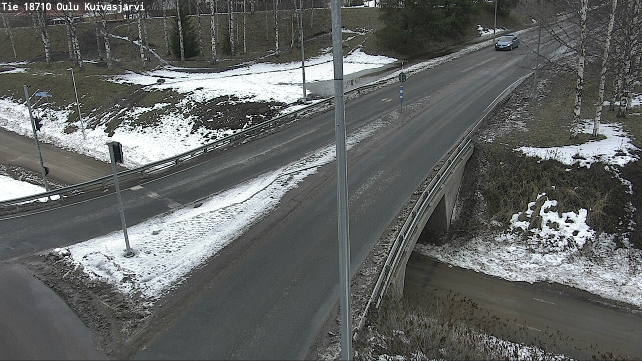 Weather Camera Image väg 18710 Oulu Kuivasjärvi, Oulu, Pohjois-Pohjanmaa