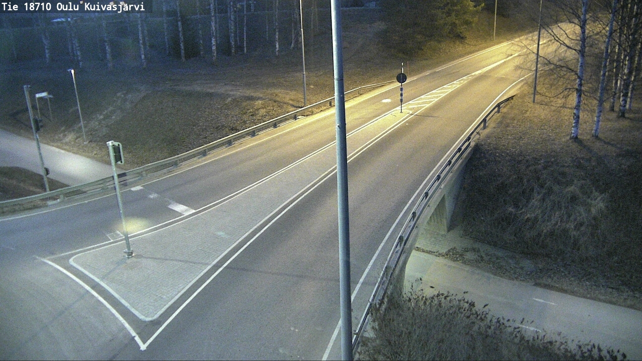 Weather Camera Image väg 18710 Oulu Kuivasjärvi, Oulu, Pohjois-Pohjanmaa