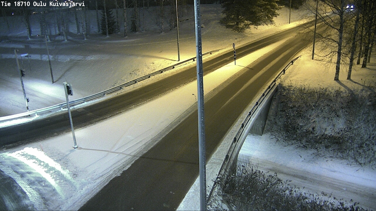 Weather Camera Image väg 18710 Oulu Kuivasjärvi, Oulu, Pohjois-Pohjanmaa
