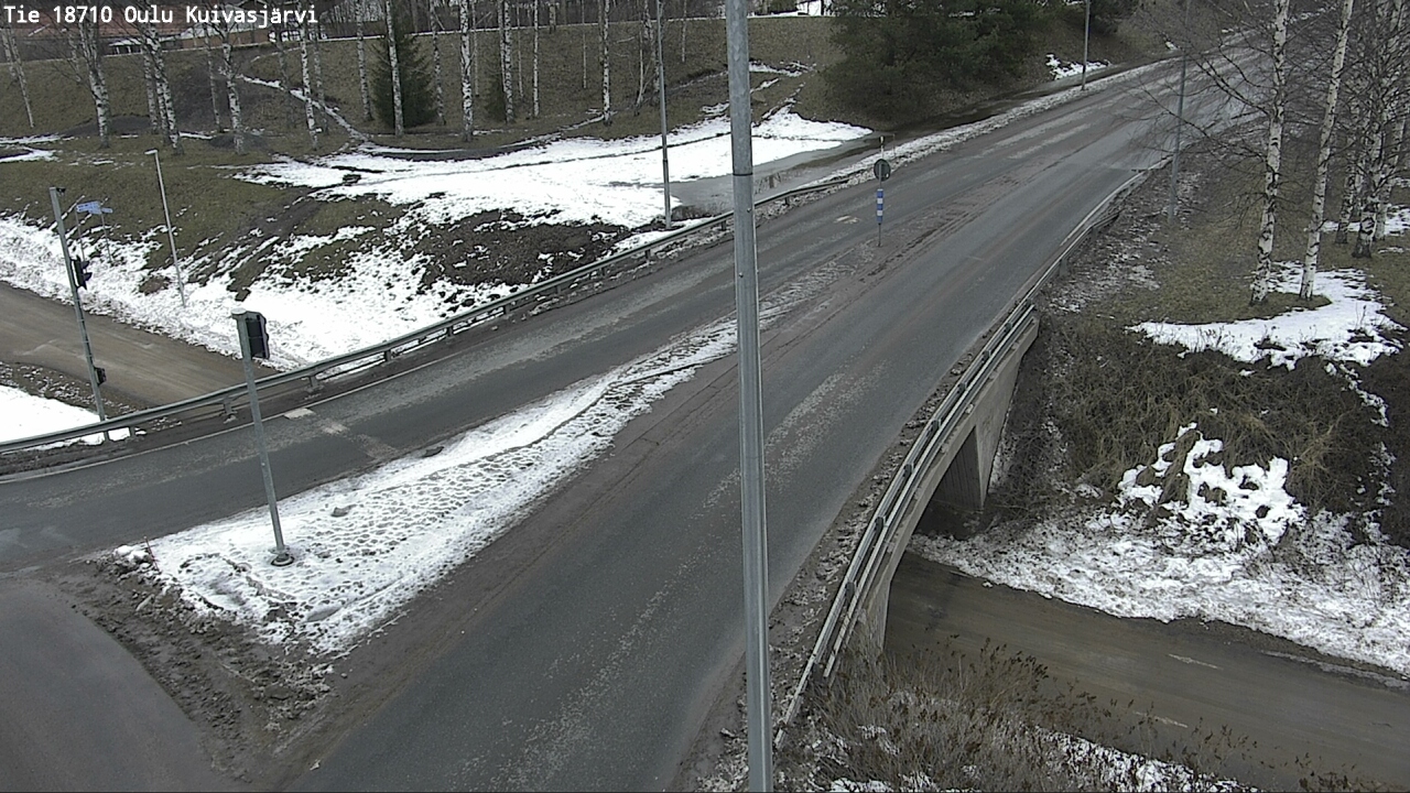 Weather Camera Image väg 18710 Oulu Kuivasjärvi, Oulu, Pohjois-Pohjanmaa