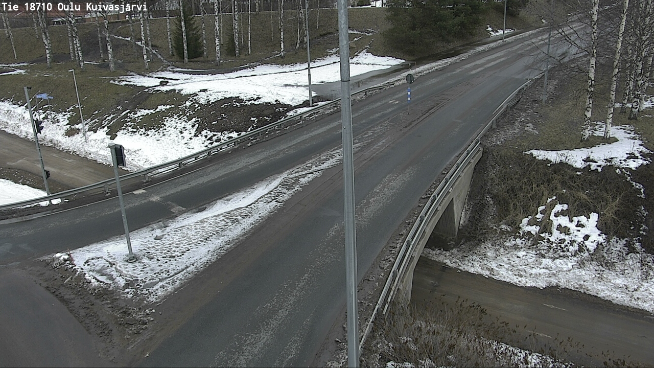 Weather Camera Image väg 18710 Oulu Kuivasjärvi, Oulu, Pohjois-Pohjanmaa