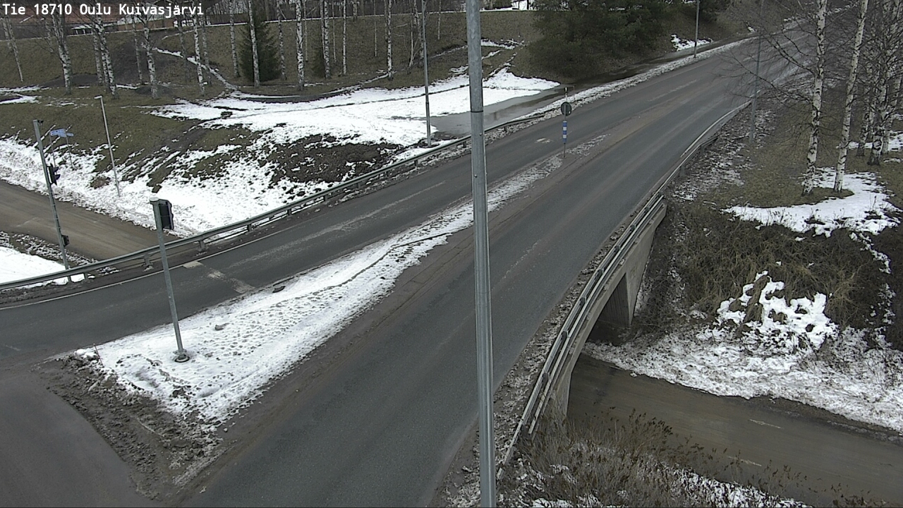 Weather Camera Image väg 18710 Oulu Kuivasjärvi, Oulu, Pohjois-Pohjanmaa