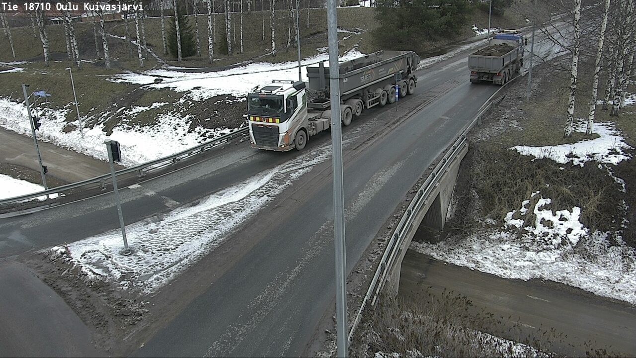 Weather Camera Image väg 18710 Oulu Kuivasjärvi, Oulu, Pohjois-Pohjanmaa