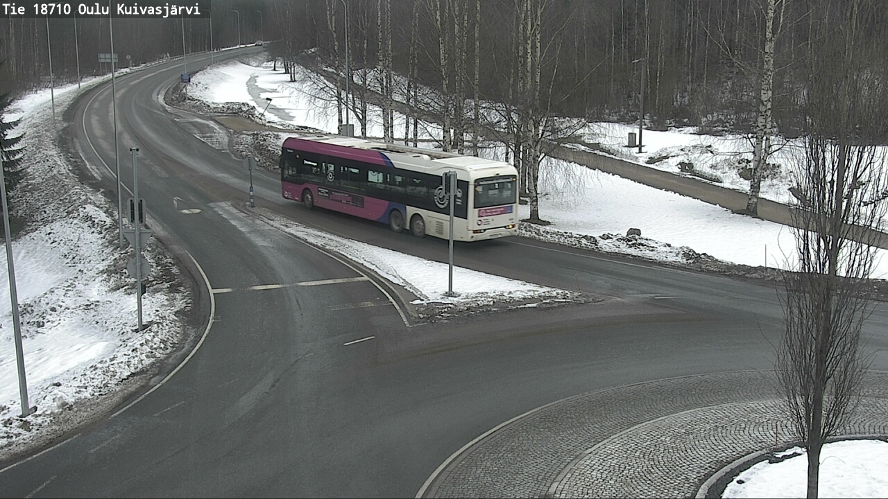 Weather Camera Image väg 18710 Oulu Kuivasjärvi, Oulu, Pohjois-Pohjanmaa