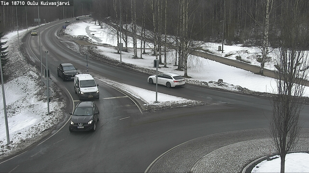 Weather Camera Image väg 18710 Oulu Kuivasjärvi, Oulu, Pohjois-Pohjanmaa