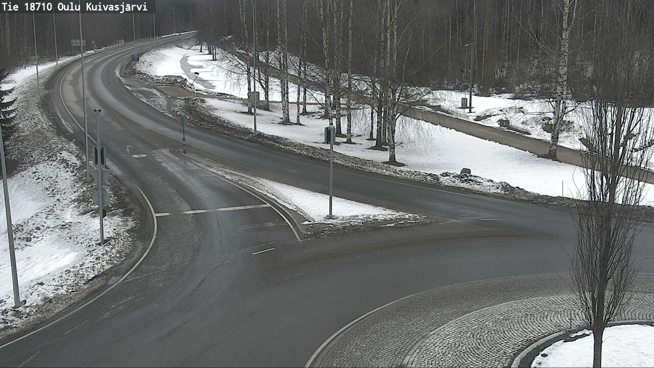 Weather Camera Image väg 18710 Oulu Kuivasjärvi, Oulu, Pohjois-Pohjanmaa
