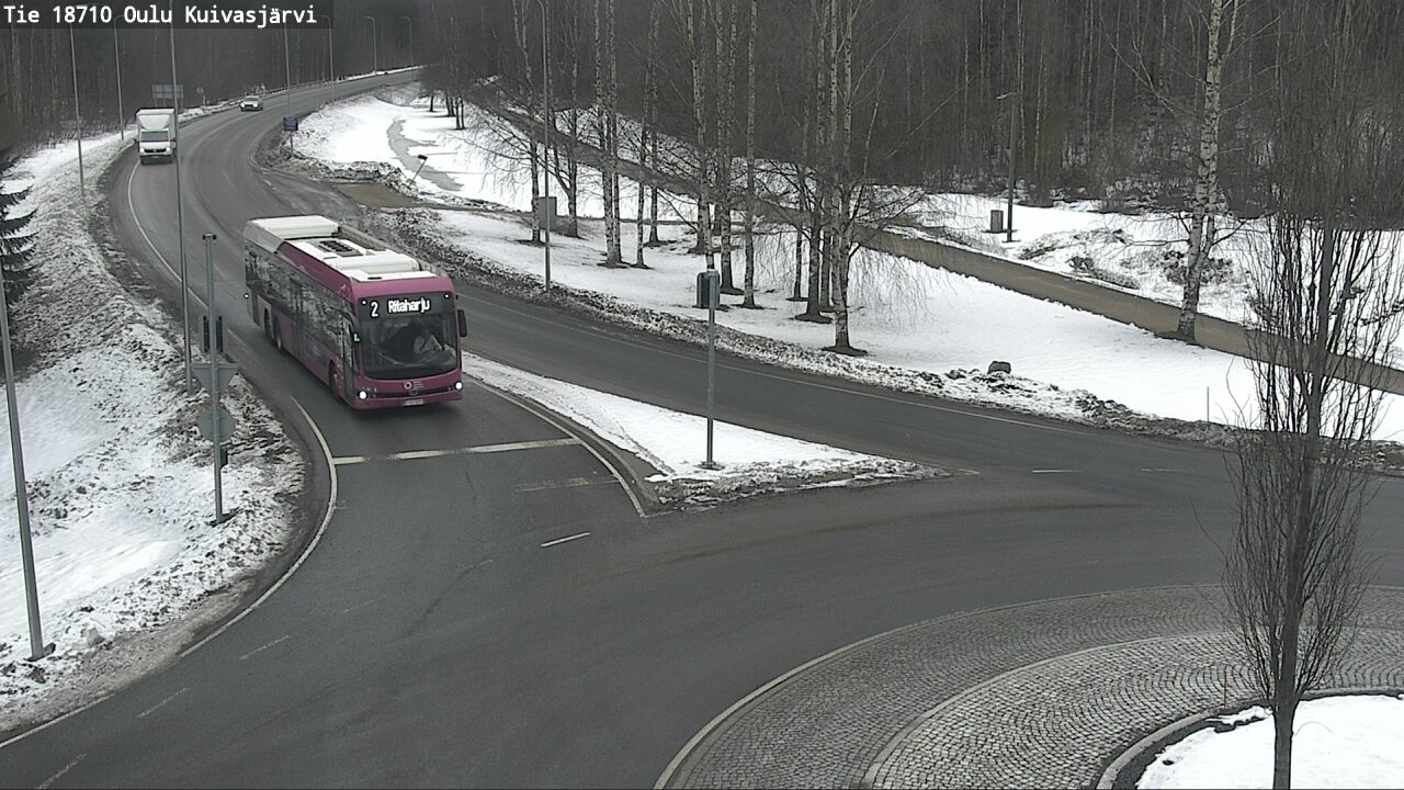 Weather Camera Image road 18710 Oulu Kuivasjärvi, Oulu, Pohjois-Pohjanmaa