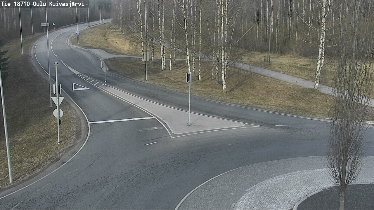 Weather Camera Image väg 18710 Oulu Kuivasjärvi, Oulu, Pohjois-Pohjanmaa