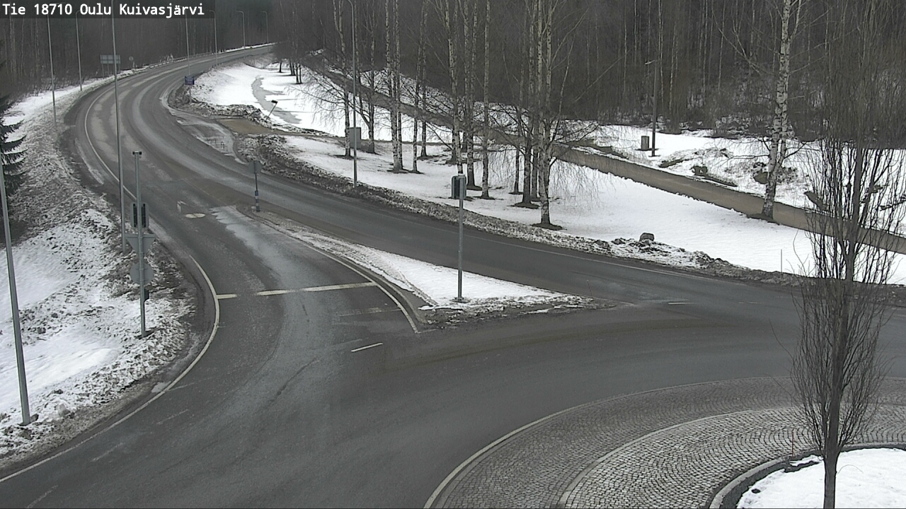 Weather Camera Image väg 18710 Oulu Kuivasjärvi, Oulu, Pohjois-Pohjanmaa