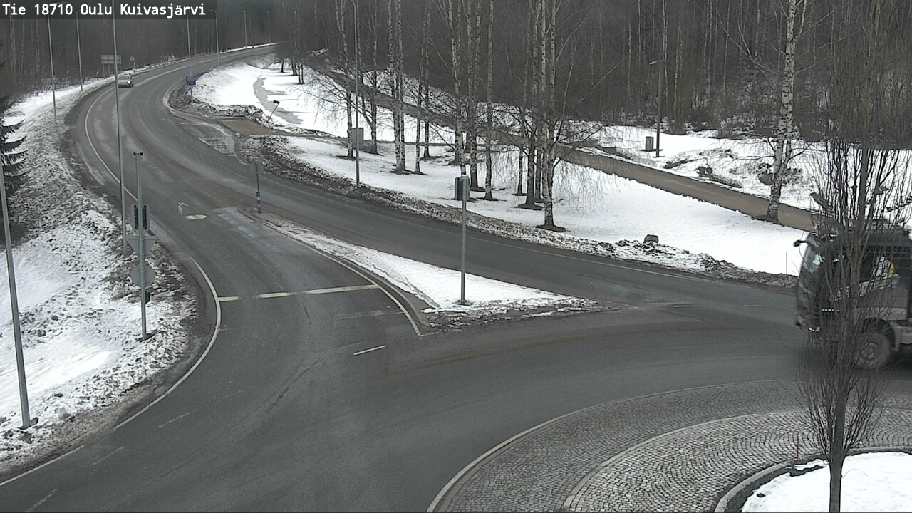 Weather Camera Image väg 18710 Oulu Kuivasjärvi, Oulu, Pohjois-Pohjanmaa
